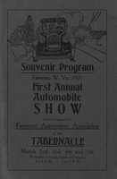 ["<p> Event program.  At head of title: Fairmont, West Virginia, 1921.</p>"]