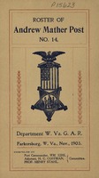 ["<p> Pamphlet.  \"Compiled by Post Commander, Wm. Kirk, Adjutant, H. C. Coffman, Prof. Henry Stahl, Committee.</p>"]