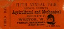 ["<p> Ticket.  \"Third day. Friday, September 24, 1875.  Admit bearer.  A. M. Dent, Sec'y.\"</p>"]
