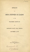 ["<p> Pamphlet. Address on the importance of education.</p>"]