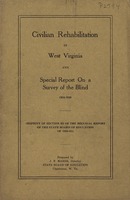 ["<p> Pamphlet. \"Reprint of Section III of the Biennial report of the State Board of Education of 1924-26\". \"Prepared by J. F. Marsh, Director, State Board of Education, Charleston, W.Va.\"</p>"]