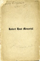 ["<p> Pamphlet. A tribute to and biography of \"Rev. Robert Hunt, Presbyter, appointed by the Church of England Minister of the Colony which established the English Church and English civilization at Jamestown, Virginia, in 1607\".<br /> <br />  </p>"]