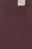 ["<p> Pamphlet.  Includes a letter dated April 20, 1908, from President Theodore Roosevelt to Dr. White inviting him to speak at the Conference. </p>"]